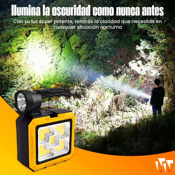 Kit herramientas, linterna y cargador con panel solar